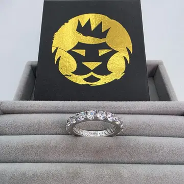 박스 포함 KING ICE 반지 22호 실버 925 스톤