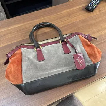 스웨이드 가죽 핸드백