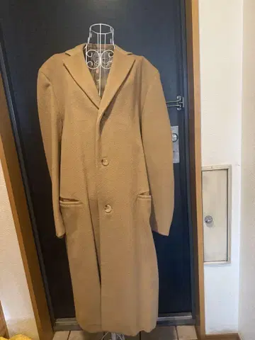 JIL SANDER 베이지 체스터 코트