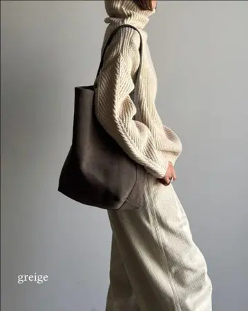 JISTORY ONE HANDLE SUEDE BAG 베이지