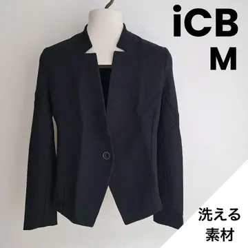 [세탁 가능한 소재] iCB 자켓 원버튼 울 혼방 가디건 블랙 11호