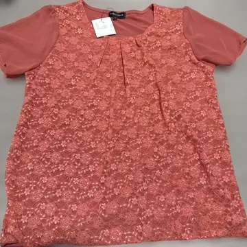 ESPRITMUR 핑크 레이스 상의 L