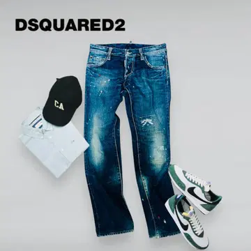 DSQUARED2 디스퀘어드 데님 팬츠 데미지 가공 크러쉬