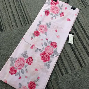 빅 사이즈 유카타 4L 5L 더스티 컬러 핑크 꽃무늬 유카타 단품