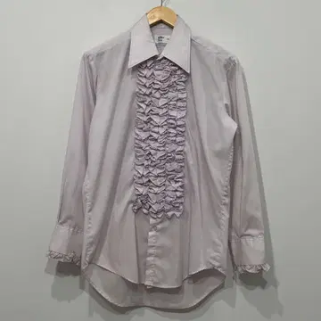 70s vintage after Six 프릴 셔츠 연보라 M frill