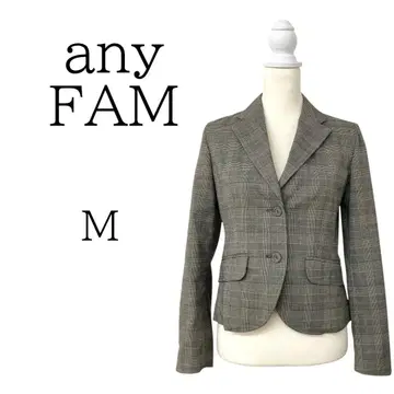 새상품급 any FAM 애니팜 글렌체크 패턴 테일러드 자켓 M