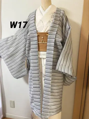 W-17 얇은 겉옷 오간자 자카드 긴 겉옷 겉옷 기모노 긴 겉옷 홑옷