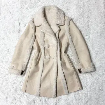 EARLGREY PEOPLE 아르그레이 피플 보아 안감 에코 가죽 코트