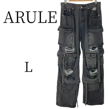 새상품급 ARULE 아르 블랙 데님 청바지 (기타) L