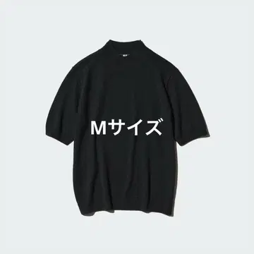 UNIQLO 택 포함 새상품 캐시미어 모크넥 스웨터 M 5부 소매 블랙
