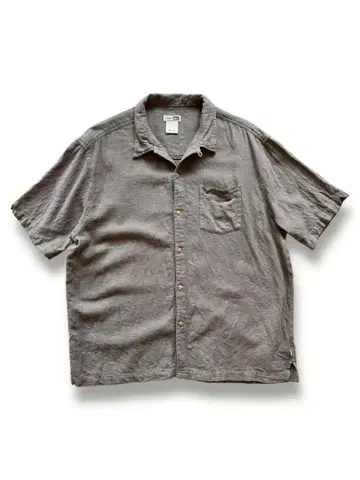 REI / 오픈 카라 헴프 셔츠 / Brown Khaki XL