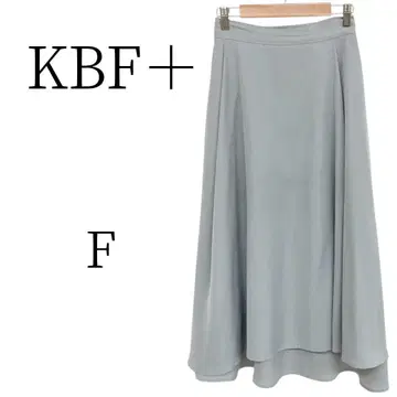 KBF 플러스 그레이 롱 플레어 스커트 FREE SIZE