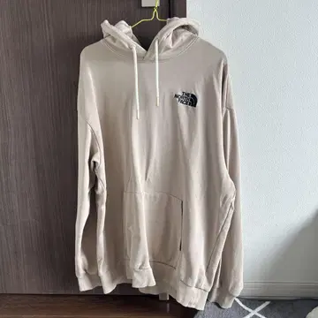 THE NORTH FACE 박스로고 베이지 후드티 L 남성용