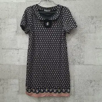 TSUMORI CHISATO 반팔 무릎 기장 니트 원피스