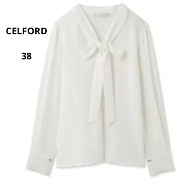 CELFORD 셀포드 슬릿슬리브 보타이 블라우스 38