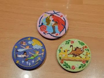 디즈니 자수 캔뱃지 3개 세트