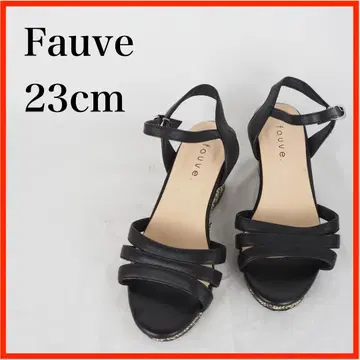 O5589 Fauve 웨지솔 샌들 23cm 블랙