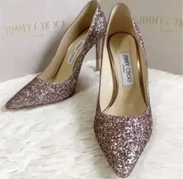 JIMMY CHOO 지미추 글리터 핑크 하이힐 펌프스 신발