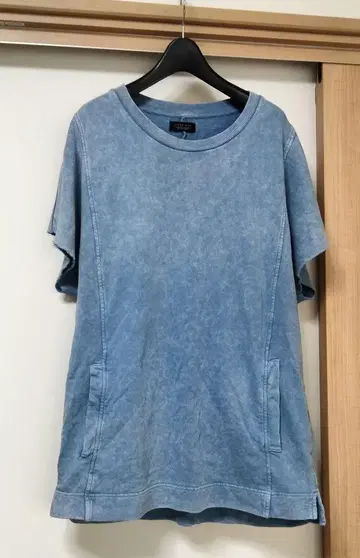 ZARA MAN 워시 가공 맨투맨 티셔츠 LL 블루 자라