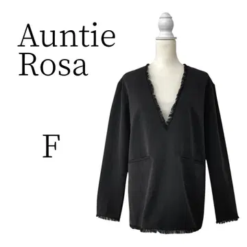 새상품급 Auntie Rosa 블랙 긴팔 V넥 자켓 FREE SIZE