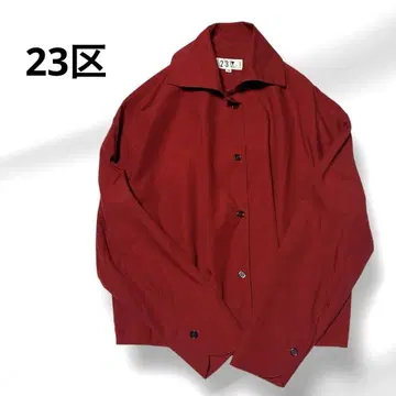 23구 빨간색 긴팔 셔츠 사이즈 38 오버 타입 겉옷 01