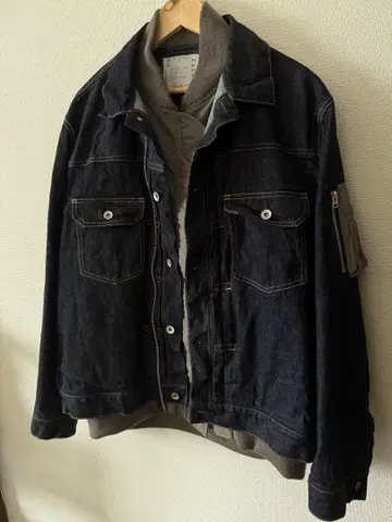 Sacai 하이브리드 데님 자켓