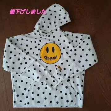 drew 물방울 패턴 후드 부착 후드티