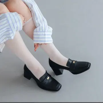 코인 6.5cm 힐 로퍼 IX5521 (블랙)