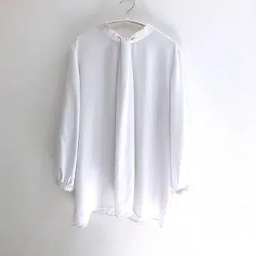 [새상품급] 23구 보타이 디자인 보틀넥 블라우스 빅 사이즈 3L 화이트