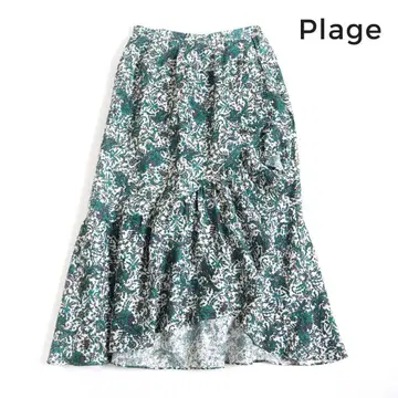 354u* 새상품급 플라주 plageEthnic 린넨 프린트 스커트
