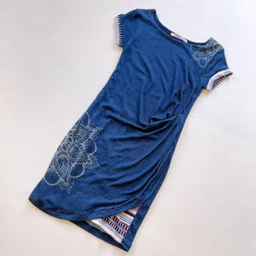 Desigual 네이비 반팔 튜닉 원피스 S