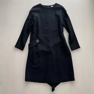 ADORE 블랙 비대칭 울 원피스 38