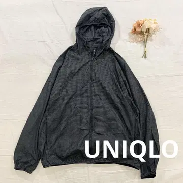 UNIQLO 유니클로 포켓터블 UV컷 후드티 블랙 L 나일론 자켓