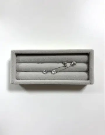 더블 스톤 실버 귀걸이
