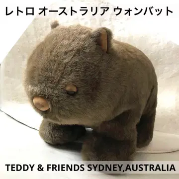 웜뱃 봉제 인형 입상 장식물 리얼 호주 레어 쇼와 레트로