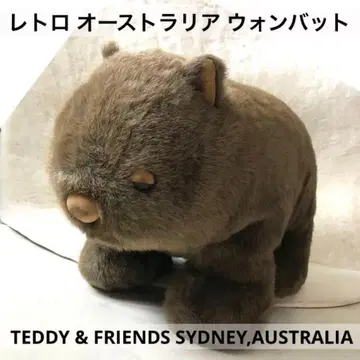 웜뱃 봉제 인형 입상 장식물 리얼 호주 레어 쇼와 레트로
