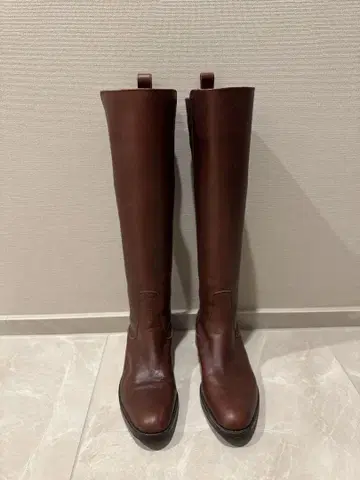 Rossi & Caruso 롱 부츠 브라운 가죽 22cm