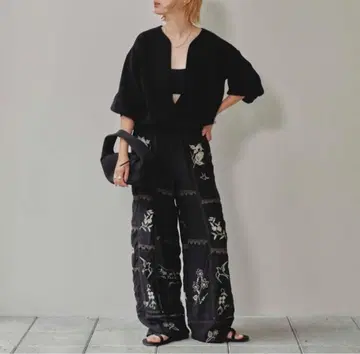 TODAYFUL Embroidery Patchwork Trousers