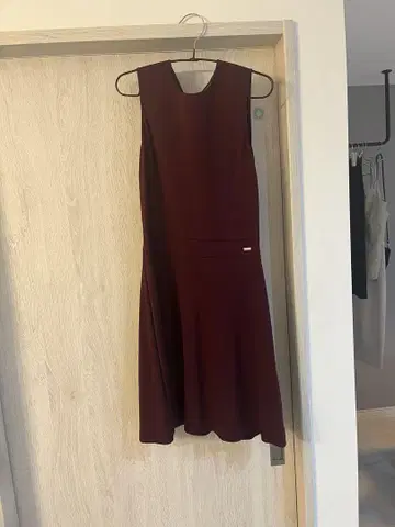 Armani Exchange 버건디 슬리브리스 원피스 S