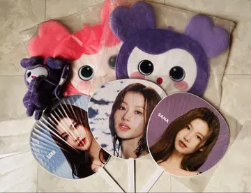 TWICE MOMO SANA 부채 케이스, 부채, 포옹 미니백 세트