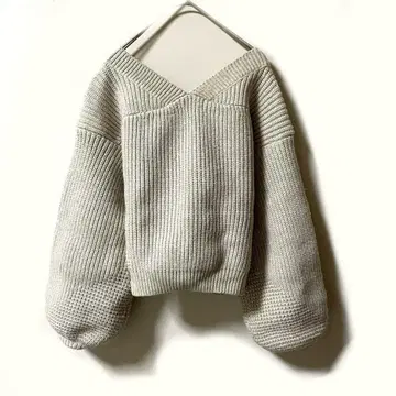 컨디션 최상 AMAIL 퍼프 슬리브 긴팔 스웨터 니트