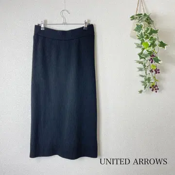 UNITED ARROWS W N RIB 타이트 스커트 리브 니트