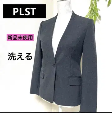 미사용 새상품 PLST 플라스테 S 노카라 자켓 다크 그레이 워셔블