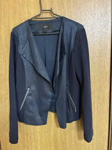 VICY 네이비 라이더 자켓