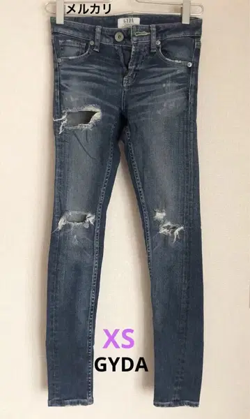 GYDA XS 데미지 스키니 FitMeDenim