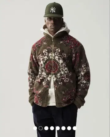 Aime Leon Dore Motif Fleece Zip-UpJacket