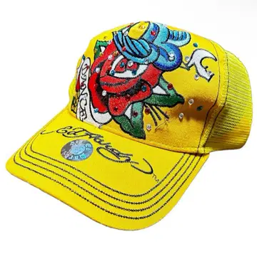 00s ed hardy y2k 그런지 큐빅 자수 캡