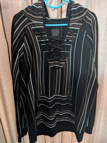 ZARA MAN 스트라이프 패턴 후드 부착 후드티 XL