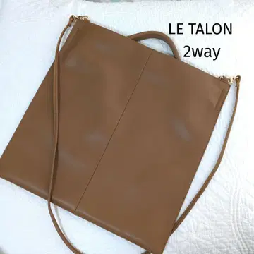 [ LE TALON ] 브라운 2way 토트백 숄더 스트랩 포함