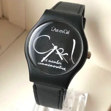 [한정품] L'Arc-en-Ciel 블랙 가죽 손목시계 기념 굿즈 라르크